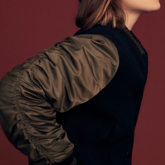 DOLAN Varsity Bomber Jacket Preppy Academia College - Picture 3 of 15